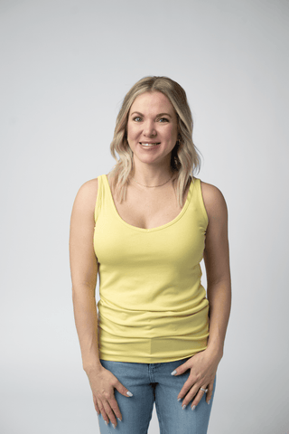 1- ShortSlv/Slvless Tops Kennedy Rounded Vneck Tank in Solids (5 Colors) plus size clothing