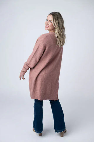 4- Overlayer Tops Kensington Cozy Sweater Cardigan w/Pockets (12 Colors) plus size clothing
