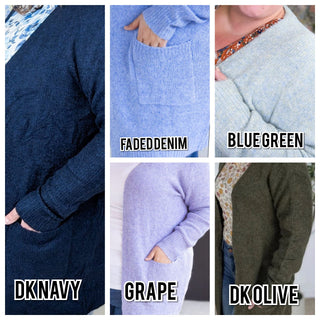 4- Overlayer Tops Kensington Cozy Sweater Cardigan w/Pockets (12 Colors) plus size clothing