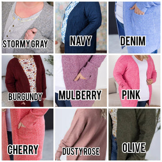 4- Overlayer Tops Kensington Cozy Sweater Cardigan w/Pockets (9 Colors) plus size clothing