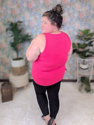 Keri Ribbed High Neck Tank in Solids (6 COLORS)-1- ShortSlv/Slvless Tops-MICHELLE MAE-Styled by Stacked - A Plus Size Women's Boutique in Lakeville, MN