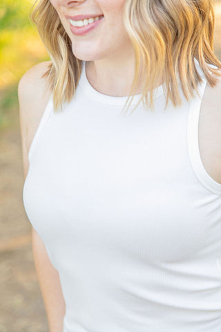 1- ShortSlv/Slvless Tops Keri Ribbed High Neck Tank in Solids (7 COLORS) plus size clothing