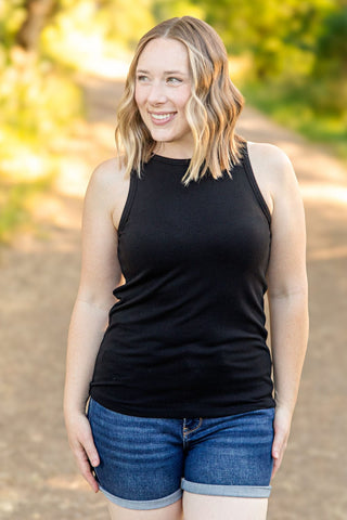 1- ShortSlv/Slvless Tops Keri Ribbed High Neck Tank in Solids (8 COLORS) plus size clothing
