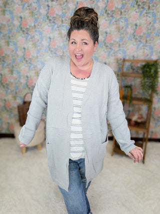 Layla Sweater Cardigan in Light Gray-4- Overlayer Tops-MICHELLE MAE-Styled by Stacked - A Plus Size Women's Boutique in Lakeville, MN