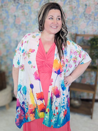 Leia Wildflower Splash Kimono-4- Overlayer Tops-Urbanista-Styled by Stacked - A Plus Size Women's Boutique in Lakeville, MN