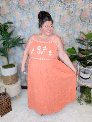 11- Dress/Romp/Jump Leilani Boho Embroidered Maxi Dress plus size clothing