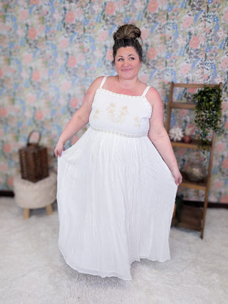 11- Dress/Romp/Jump Leilani Boho Embroidered Maxi Dress plus size clothing