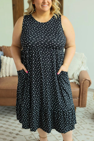 Lennon Tiered Floral Midi Dress w/Pockets (4 colors)-11- Dress/Romp/Jump-Michelle Mae-Styled by Stacked - A Plus Size Women's Boutique in Lakeville, MN