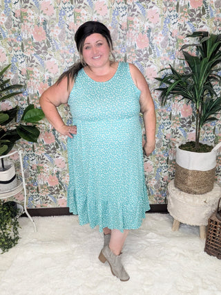 Lennon Tiered Floral Midi Dress w/Pockets (4 colors)-11- Dress/Romp/Jump-Michelle Mae-Styled by Stacked - A Plus Size Women's Boutique in Lakeville, MN