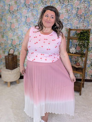 1- ShortSlv/Slvless Tops Livi Scoopneck Tank in Pink Cherries plus size clothing