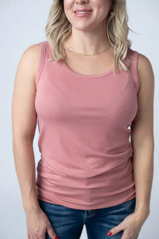 1- ShortSlv/Slvless Tops Livi Triple Stretch Scoopneck Tank in Solids (16 Colors) plus size clothing