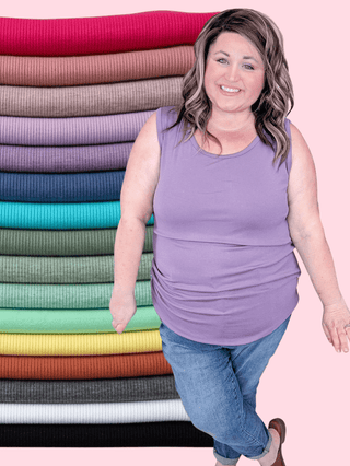 1- ShortSlv/Slvless Tops Livi Triple Stretch Scoopneck Tank in Solids (17 Colors) plus size clothing