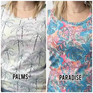 1- ShortSlv/Slvless Tops Livi Triple Stretch Scoopneck Tank- SELECT PRINTS plus size clothing