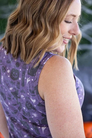Livi Triple Stretch Tank HALLOWEEN-1- ShortSlv/Slvless Tops-MICHELLE MAE-Styled by Stacked - A Plus Size Women's Boutique in Lakeville, MN