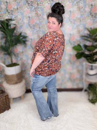 Liza Slouchy Dolman Vneck Top in Confetti Dots-1- ShortSlv/Slvless Tops-BE STAGE-Styled by Stacked - A Plus Size Women's Boutique in Lakeville, MN