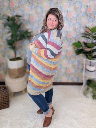 Lola Lightweight Striped Open Cardigan-4- Overlayer Tops-Davi and Dani-Styled by Stacked - A Plus Size Women's Boutique in Lakeville, MN