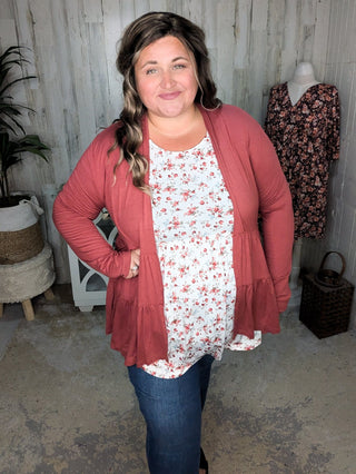Lucia Tiered Tissue Weight Cardigan (6 colors)-4- Overlayer Tops-BE STAGE-Styled by Stacked - A Plus Size Women's Boutique in Lakeville, MN