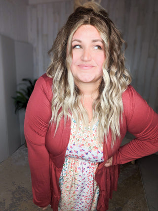 Lucia Tiered Tissue Weight Cardigan (6 colors)-4- Overlayer Tops-BE STAGE-Styled by Stacked - A Plus Size Women's Boutique in Lakeville, MN