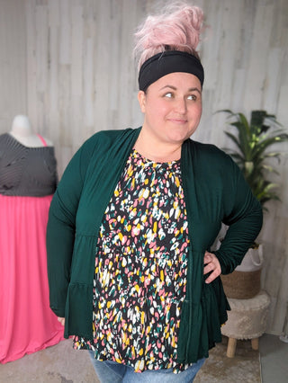 Lucia Tiered Tissue Weight Cardigan (6 colors)-4- Overlayer Tops-BE STAGE-Styled by Stacked - A Plus Size Women's Boutique in Lakeville, MN