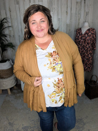 Lucia Tiered Tissue Weight Cardigan (6 colors)-4- Overlayer Tops-BE STAGE-Styled by Stacked - A Plus Size Women's Boutique in Lakeville, MN