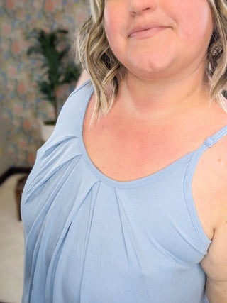 Lumi Pleated Flowy Cami Tank in Solids (9 Colors)-1- ShortSlv/Slvless Tops-ZENANA-Styled by Stacked - A Plus Size Women's Boutique in Lakeville, MN