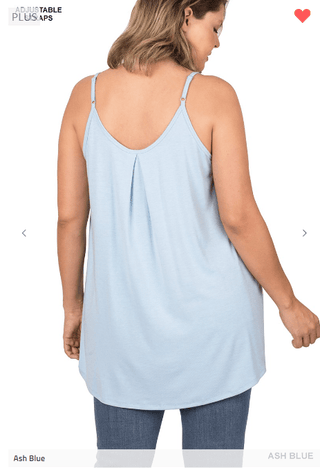 Lumi Pleated Flowy Cami Tank in Solids (9 Colors)-1- ShortSlv/Slvless Tops-ZENANA-Styled by Stacked - A Plus Size Women's Boutique in Lakeville, MN
