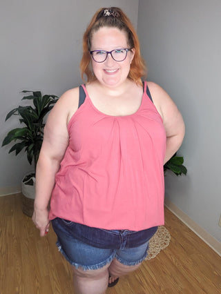 Lumi Pleated Flowy Cami Tank in Solids (9 Colors)-1- ShortSlv/Slvless Tops-ZENANA-Styled by Stacked - A Plus Size Women's Boutique in Lakeville, MN