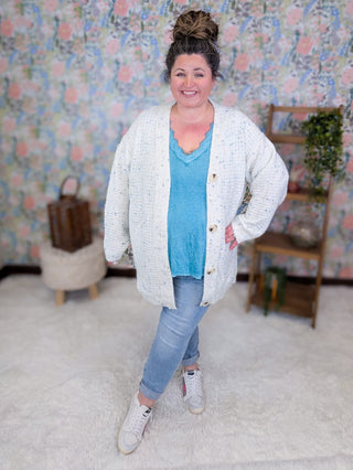 1- ShortSlv/Slvless Tops Mari Lace Accent Flowy Top in Aqua plus size clothing