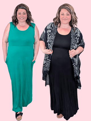 Marion Scoopneck Babydoll Maxi Dress (3 Colors) plus size clothing