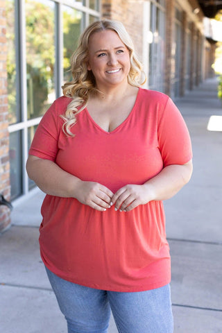 Marissa Short Sleeve Mini Ruffle Tee in Solids (11 colors)-7- Year Round Basic Tops-Michelle Mae-Styled by Stacked - A Plus Size Women's Boutique in Lakeville, MN