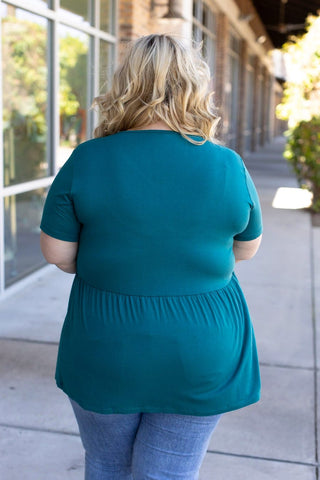 Marissa Short Sleeve Mini Ruffle Tee- SELECT SOLIDS-7- Year Round Basic Tops-Michelle Mae-Styled by Stacked - A Plus Size Women's Boutique in Lakeville, MN