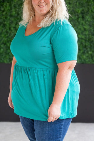 Marissa Short Sleeve Mini Ruffle Tee in Solids (11 colors)-7- Year Round Basic Tops-Michelle Mae-Styled by Stacked - A Plus Size Women's Boutique in Lakeville, MN