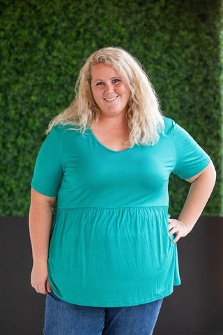Marissa Short Sleeve Mini Ruffle Tee in Solids (11 colors)-7- Year Round Basic Tops-Michelle Mae-Styled by Stacked - A Plus Size Women's Boutique in Lakeville, MN