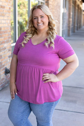 Marissa Short Sleeve Mini Ruffle Tee- SELECT SOLIDS-7- Year Round Basic Tops-Michelle Mae-Styled by Stacked - A Plus Size Women's Boutique in Lakeville, MN