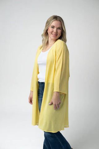 4- Overlayer Tops Markie Solid Flowy Kimono (6 Colors) plus size clothing