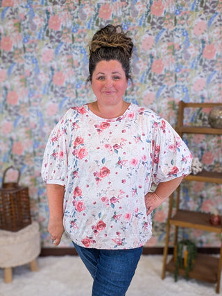 1- ShortSlv/Slvless Tops Maya Cozy Feminine Short Sleeve Top plus size clothing