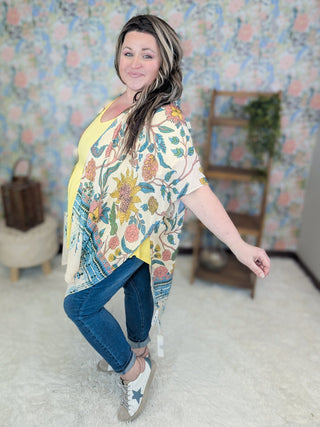 Mesa Vintage Floral Kimono-4- Overlayer Tops-Urbanista-Styled by Stacked - A Plus Size Women's Boutique in Lakeville, MN