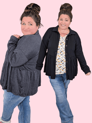 Athena Babydoll Buttondown Collared Top (5 Colors)-4- Overlayer Tops-HEIMISH-Styled by Stacked - A Plus Size Women's Boutique in Lakeville, MN