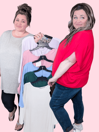 Darcy Luxe Dolman Top Solids (8 colors)-1- ShortSlv/Slvless Tops-MICHELLE MAE-Styled by Stacked - A Plus Size Women's Boutique in Lakeville, MN