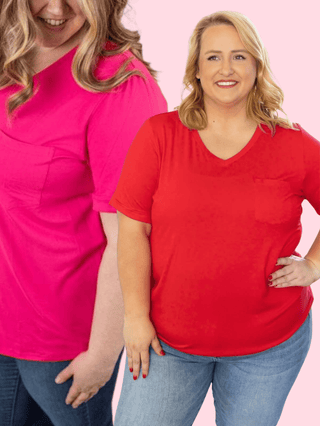 Pocketful of Perfect- Solid Tees (lots of colors!)-1- ShortSlv/Slvless Tops-Michelle Mae-Styled by Stacked - A Plus Size Women's Boutique in Lakeville, MN
