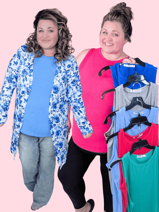 Keri Ribbed High Neck Tank in Solids (6 COLORS)-1- ShortSlv/Slvless Tops-MICHELLE MAE-Styled by Stacked - A Plus Size Women's Boutique in Lakeville, MN