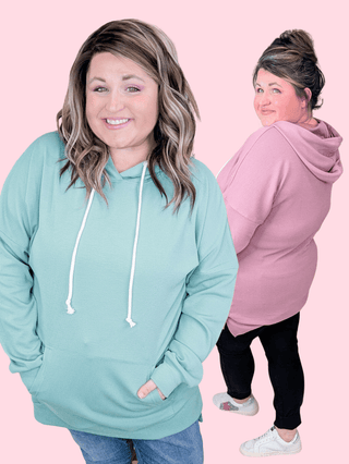 PHC- Luxe Ribbed Pullover Hoodie w/Side Slits (3 Colors)-3- Hooded Tops-MICHELLE MAE-Styled by Stacked - A Plus Size Women's Boutique in Lakeville, MN