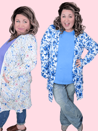 Tinley Tissue Weight Pocket Cardigan in Florals (7 Colors)-4- Overlayer Tops-MICHELLE MAE-Styled by Stacked - A Plus Size Women's Boutique in Lakeville, MN