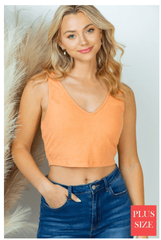 Monica Ribbed Brami w/Built In Bra (3 colors)-1- ShortSlv/Slvless Tops-WHITE BIRCH-Styled by Stacked - A Plus Size Women's Boutique in Lakeville, MN