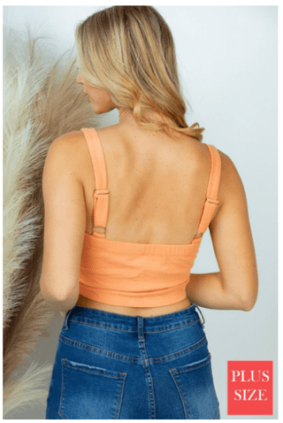 Monica Ribbed Brami w/Built In Bra (3 colors)-1- ShortSlv/Slvless Tops-WHITE BIRCH-Styled by Stacked - A Plus Size Women's Boutique in Lakeville, MN