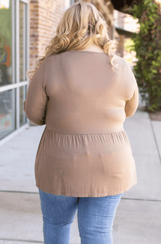 Morgana Luxe Long Sleeve Mini Ruffle Tee (6 colors)-2- Long Sleeve Tops-Michelle Mae-Styled by Stacked - A Plus Size Women's Boutique in Lakeville, MN