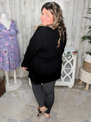 Morgana Luxe Long Sleeve Mini Ruffle Tee (6 colors)-2- Long Sleeve Tops-Michelle Mae-Styled by Stacked - A Plus Size Women's Boutique in Lakeville, MN