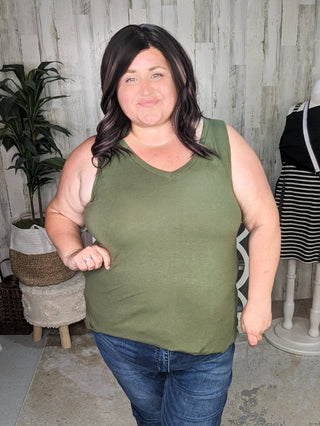 Myra Luxe Vneck Scoop Hem Tank-7- Year Round Basic Tops-zenana-Styled by Stacked - A Plus Size Women's Boutique in Lakeville, MN