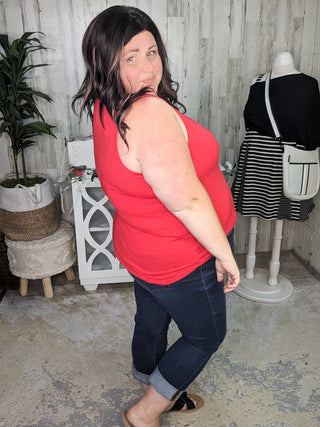 Myra Luxe Vneck Scoop Hem Tank-7- Year Round Basic Tops-zenana-Styled by Stacked - A Plus Size Women's Boutique in Lakeville, MN