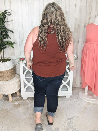 Myra Luxe Vneck Scoop Hem Tank-7- Year Round Basic Tops-zenana-Styled by Stacked - A Plus Size Women's Boutique in Lakeville, MN